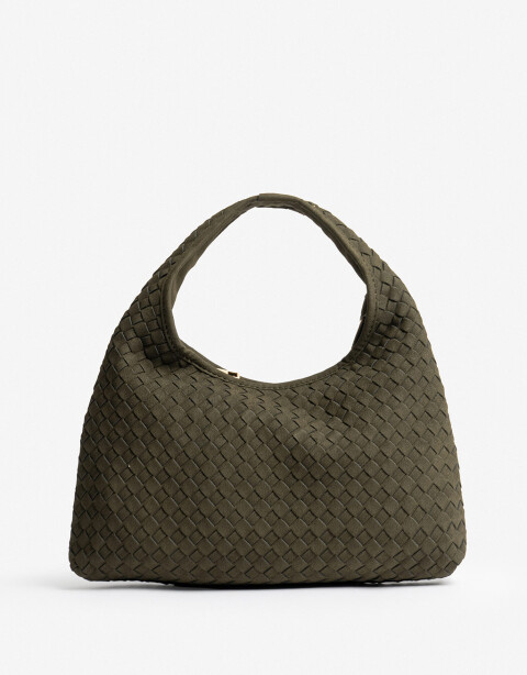 City Cartera City Trenzada - Verde Kaki