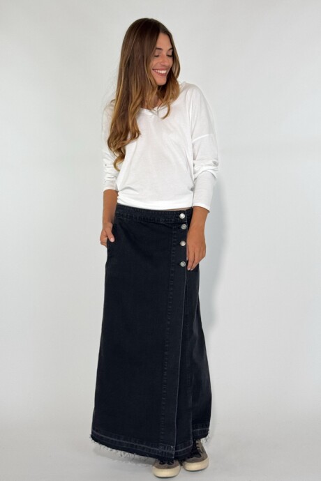 POLLERA JEAN OASIS Negro
