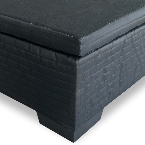 Base para Sommier Colchon Baul 1 Plaza - 78 x 188 x 35 cm - Estructura Madera Maciza - Negro Base para Sommier Colchon Baul 1 Plaza - 78 x 188 x 35 cm - Estructura Madera Maciza - Negro