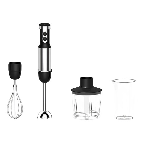 Mixer Marvo 800W en acero inoxidable + accesorios Plateado
