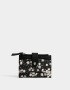 Billetera Estampados Billetera Cuerina Margaritas - Negro