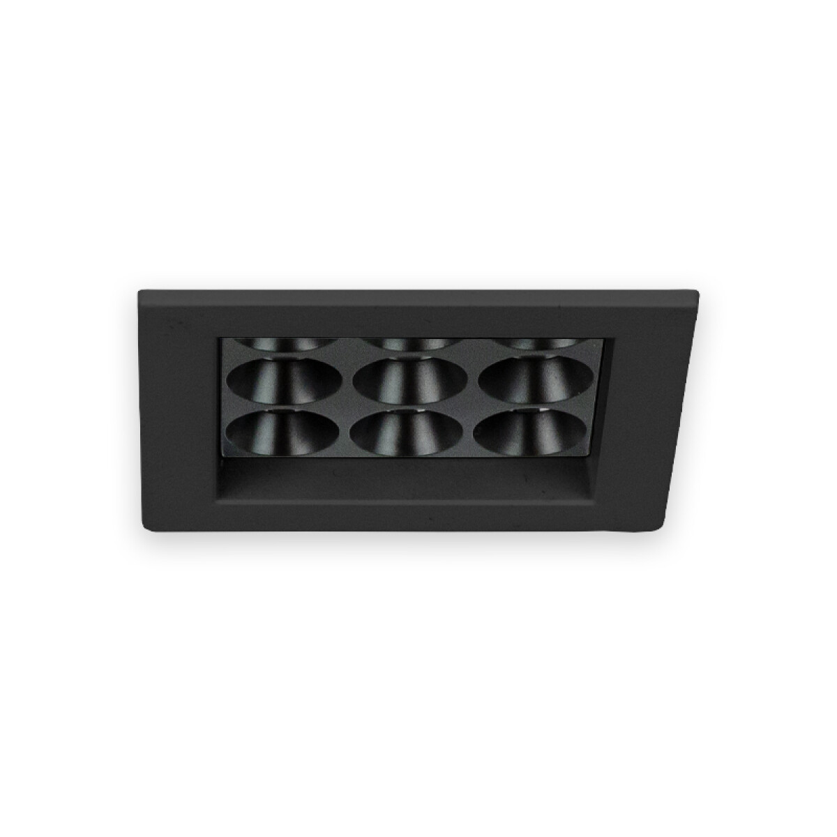 Downlight LED cuadrado ROMA 1 mód. negro 12W 3000K - MN0121 