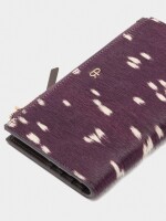 Cartera De Piel Estampado Animal violeta