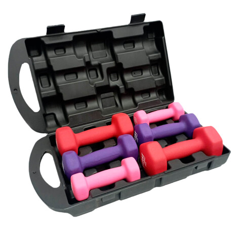 Set 6 Mancuerna Expert Vinilo 12kg Total C/estuche Fit013054
