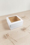 Caja 20x20x9,5 c/visor. BLANCO