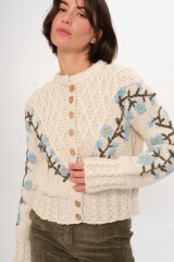 Cardigan Magnolia Celeste/Amarillo