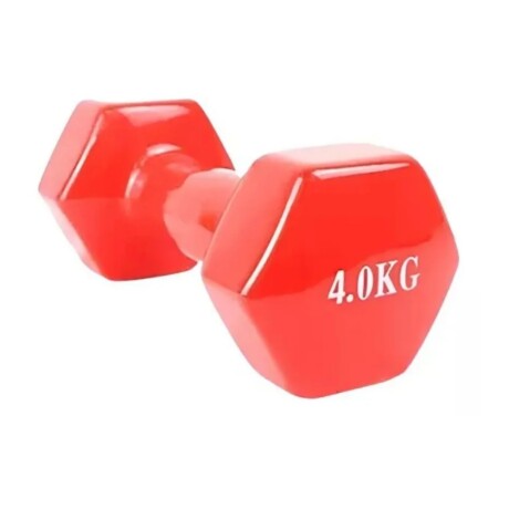 Mancuerna Engomada Antideslizante Revestida 4kg Rojo