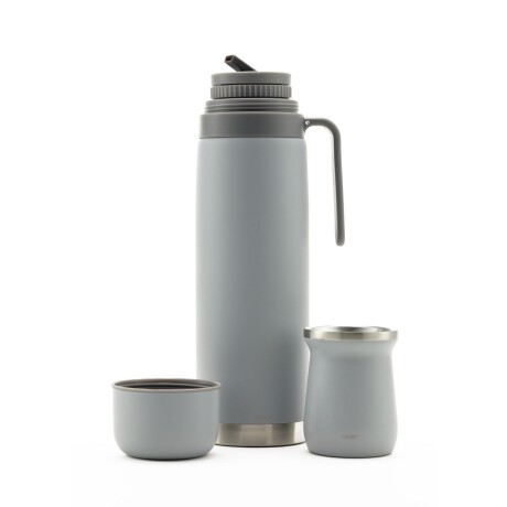 Set termo Comet Bologna 1 lt + Mate de 160 ml Gris