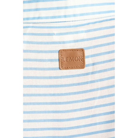 Blusa Rayada Celeste
