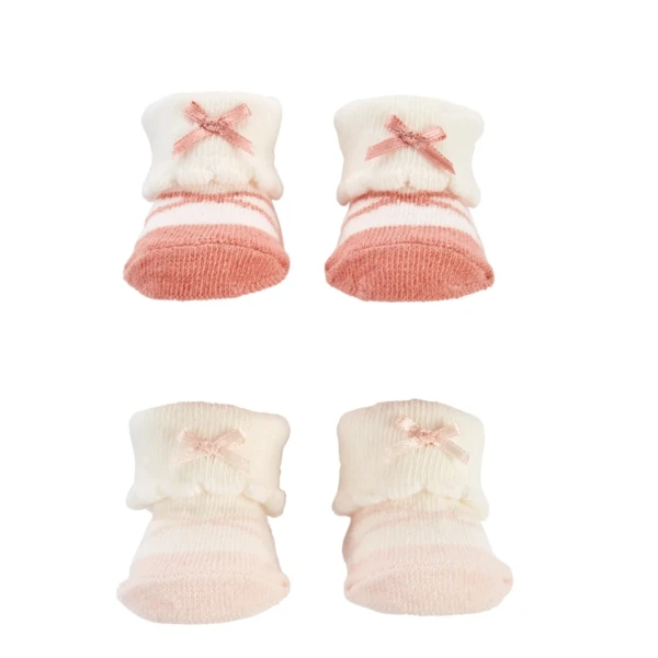 Pack x2 medias tipo escarpines CARTERS rosa