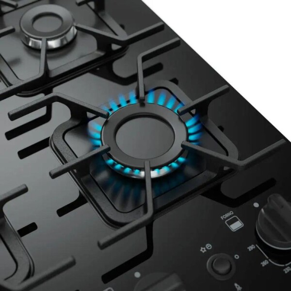 COCINA ELDOM DECORATO VETRO 4H CON GRILL - INOX COCINA ELDOM DECORATO VETRO 4H CON GRILL - INOX