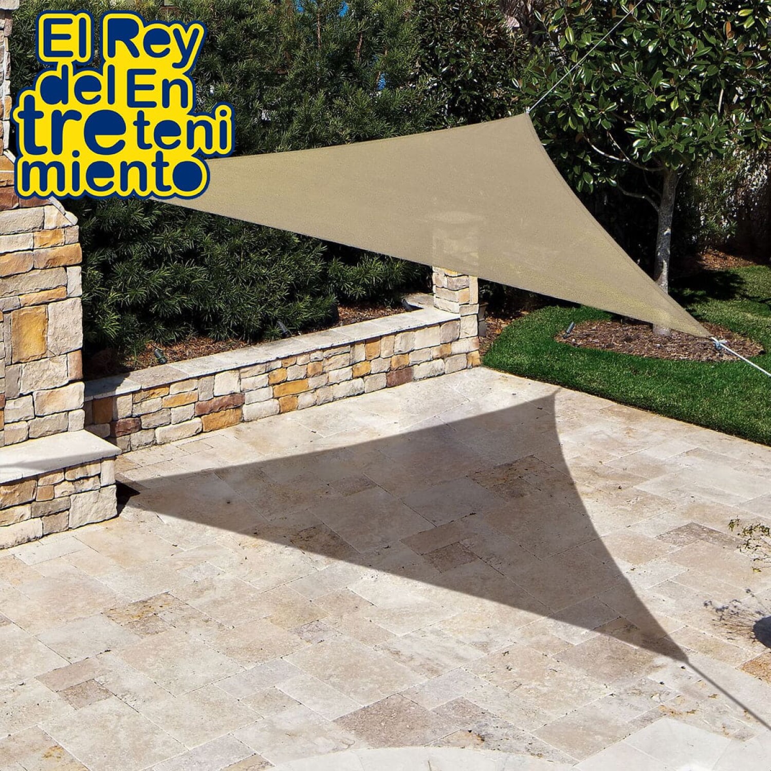 Lona Toldo Vela Triangular Filtro Uv 3,6m Sombra - Beige — El Rey