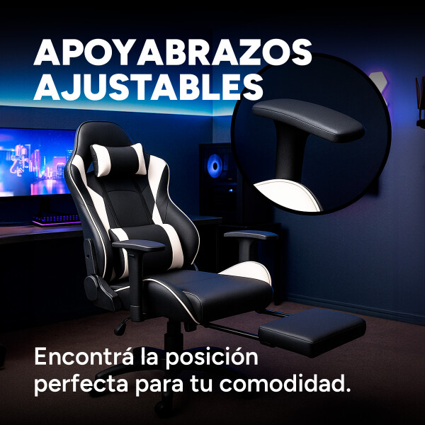 Silla Gamer Reclinable Reforzada Apoyapies Comoda Premium Ax Silla Gamer Reclinable Reforzada Apoyapies Comoda Premium Ax