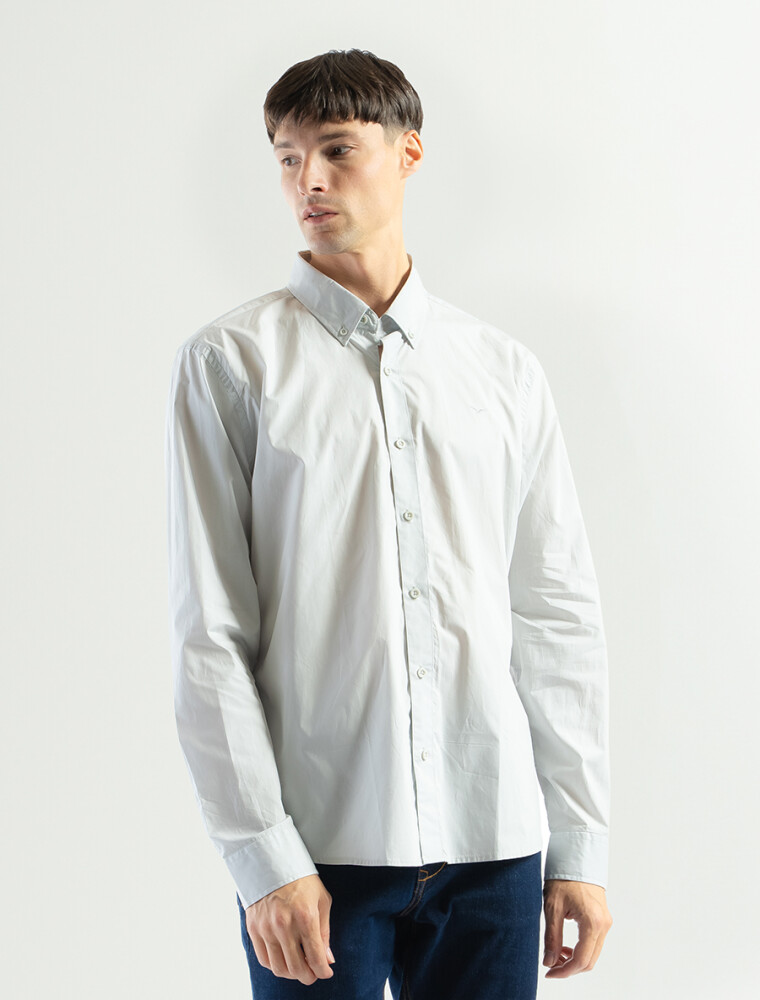 Camisa Manga Larga Algodón Principe Gris Claro