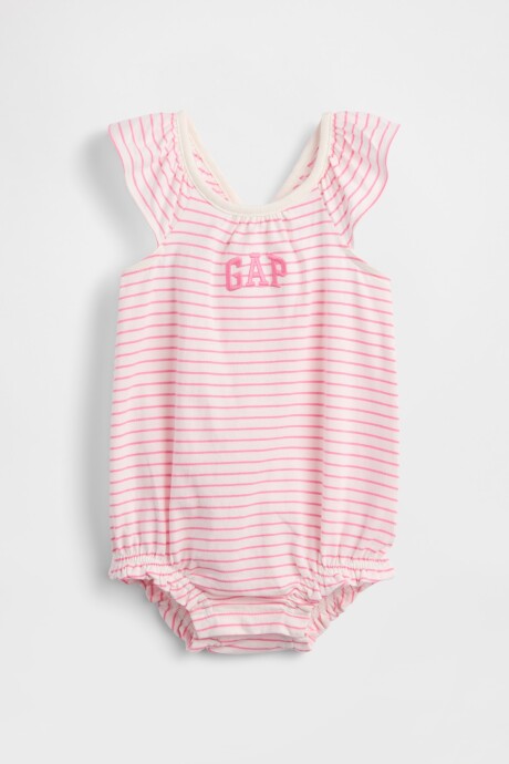 Enterito Logo Gap A Rayas Bebé Pink Stripe