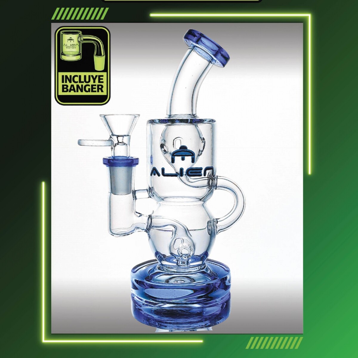 RECICLADOR DE 18 CM CON PERC INCLYE BOWL + BANGER- AL 1535 