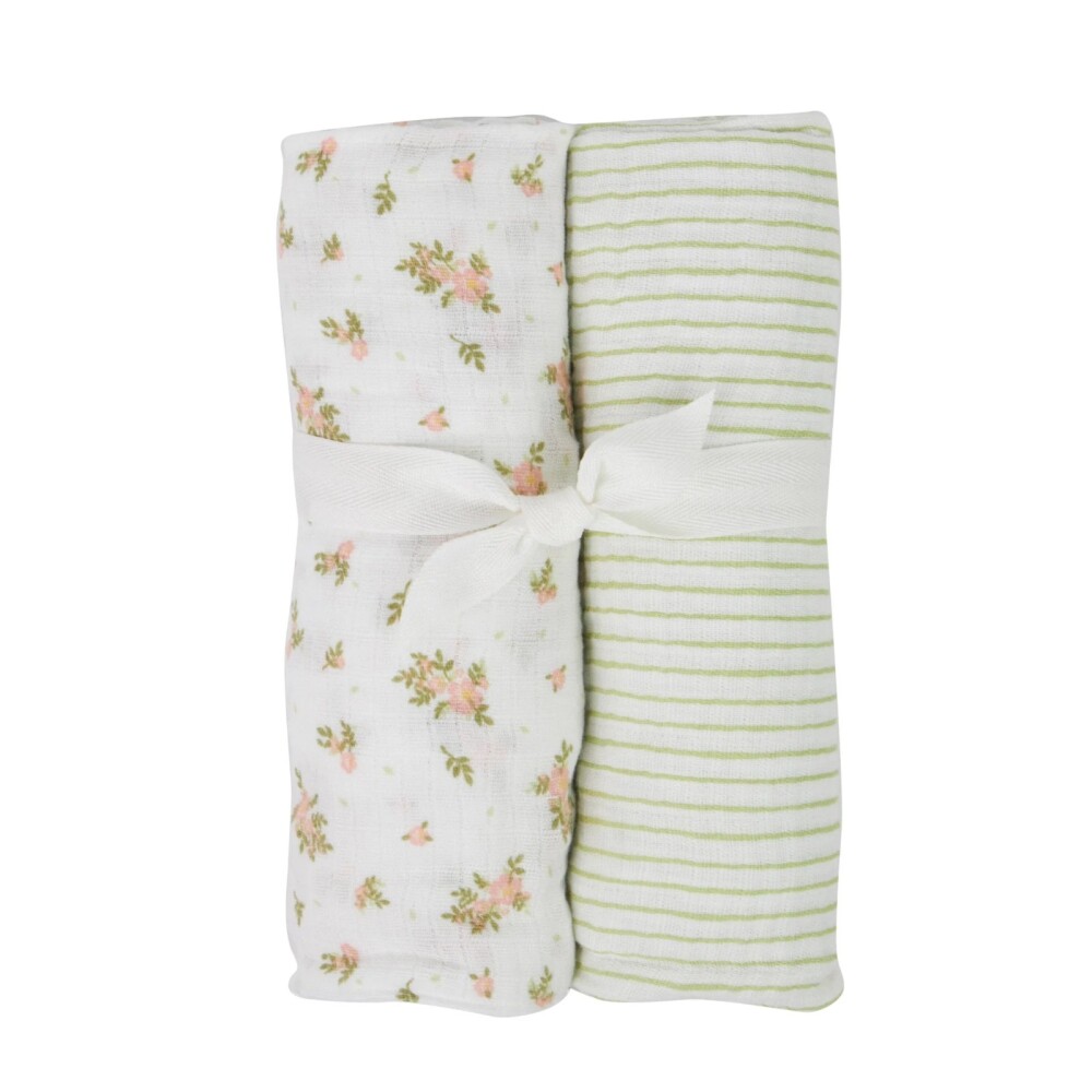 Set x2 sabanas muselina rosa