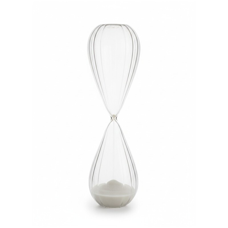 RELOJ DE ARENA BLANCO 11X40CM Unica