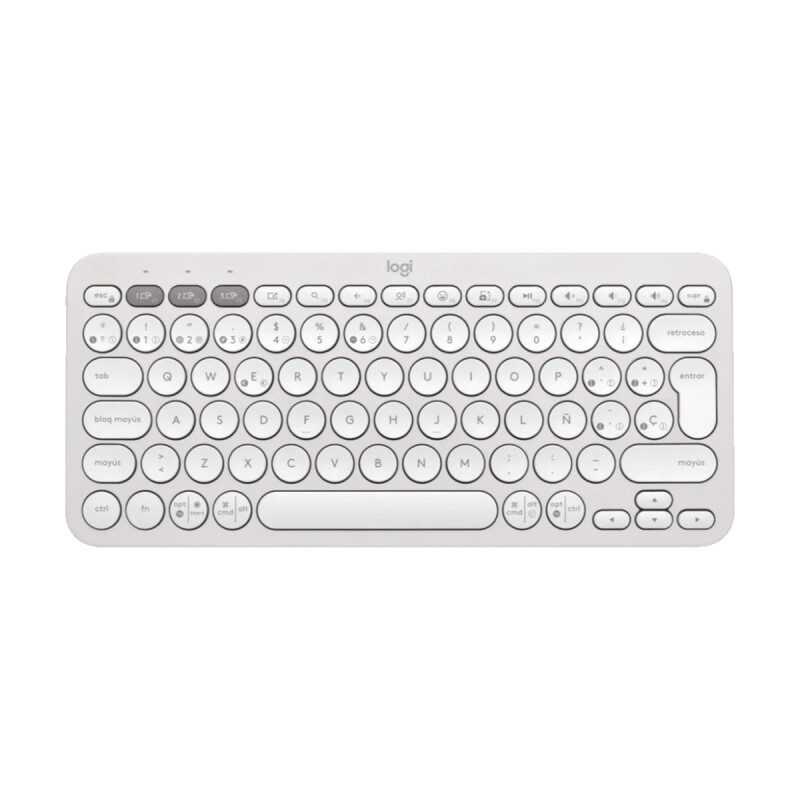 Teclado inalámbrico Bluetooth Logitech K380S Keys 2 Blanco Teclado inalámbrico Bluetooth Logitech K380S Keys 2 Blanco