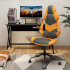 Silla De Oficina Reclinable Con Apoya Brazos (naranja/gris) SILLA GAMER PL NARANJA/GRIS