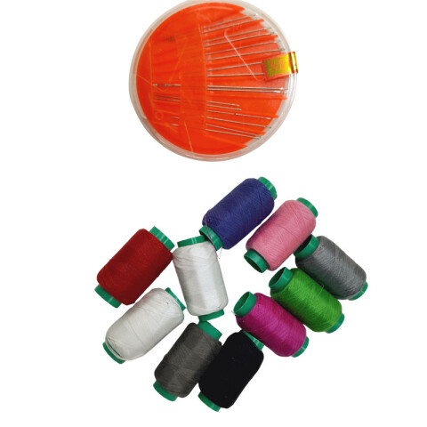 Set de hilos para coser x10 colores y agujas Set De Hilos Para Coser X10 Colores Y Agujas
