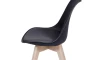 Silla Eames Joly - Acolchonado - Base De Madera Negro