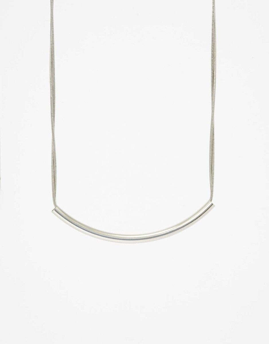 Cadena Con Dije Metal - Plateado Hematite 