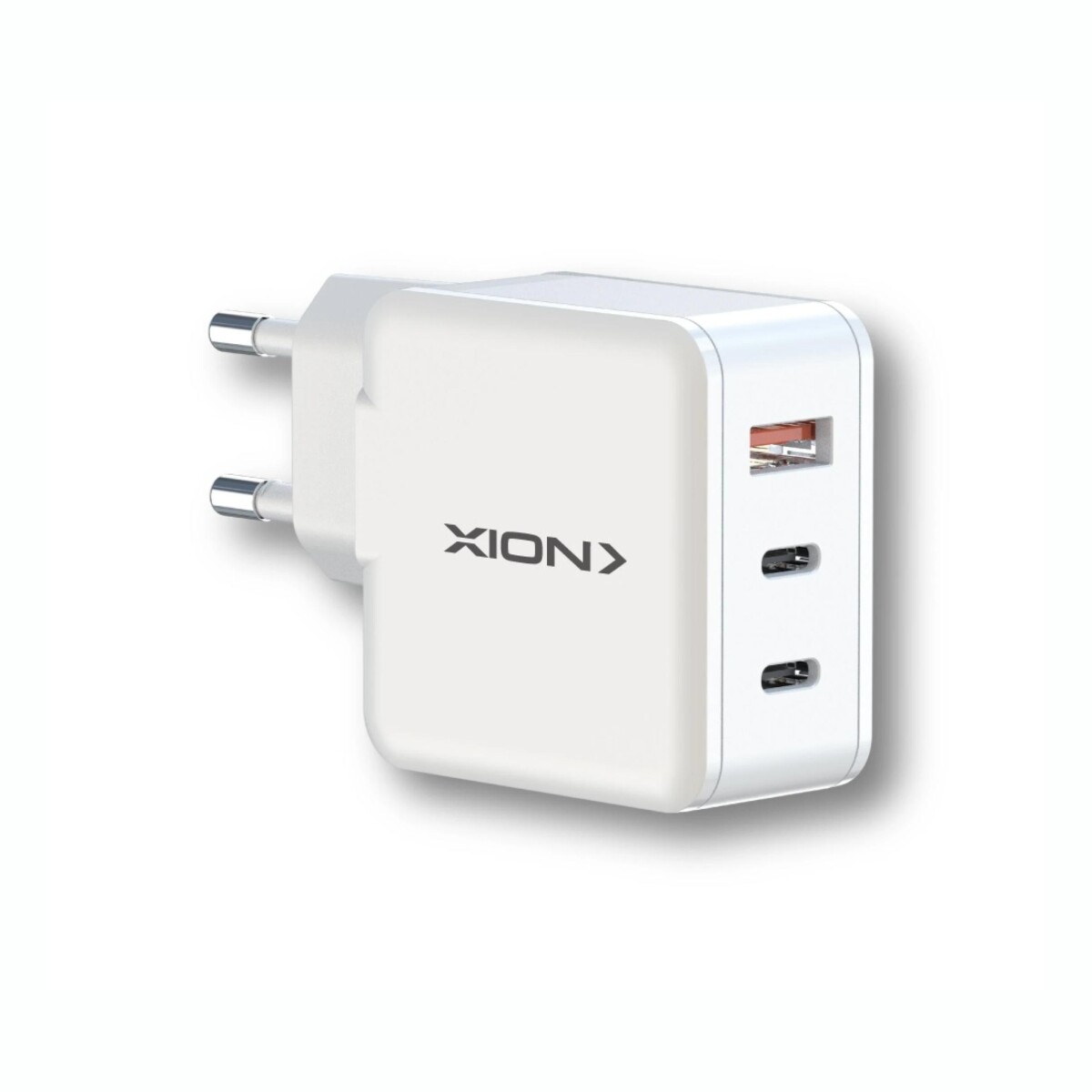 Cargador De Pared XION XI-CG65.CU Carga Rápida Triple Puerto 