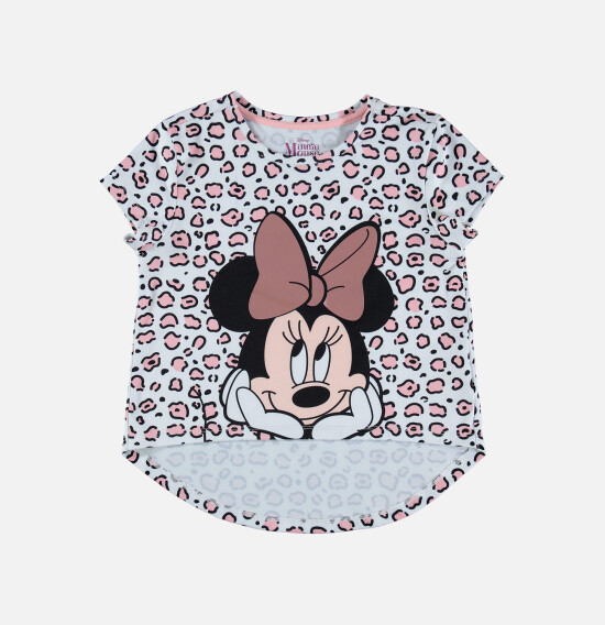 T-shirt de niña animal print Minnie BLANCO