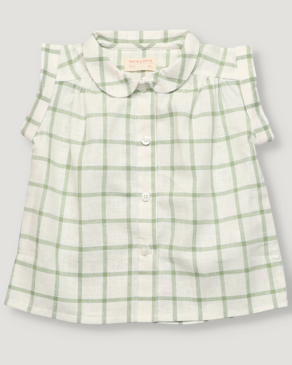 Camisa lino a cuadros 