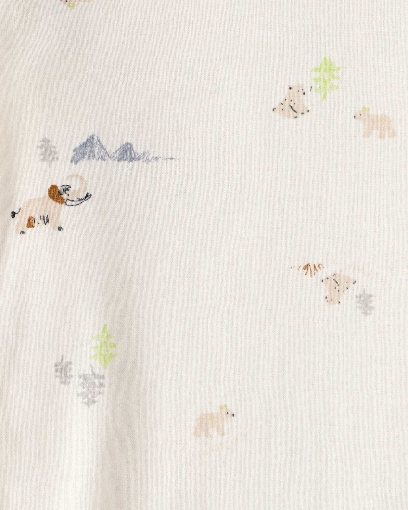 Set tres piezas de algodón, pantalón y dos bodies, azul y blanco, diseño elefante Sin color