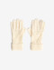 Guantes Tejidos Par De Guantes Con Punto Espigado - Blanco Crudo