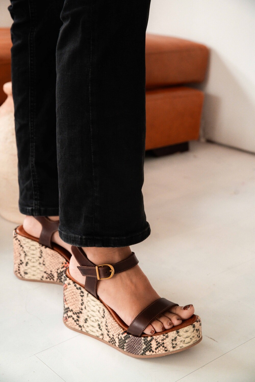 Sandalia Elegante Sport Snake