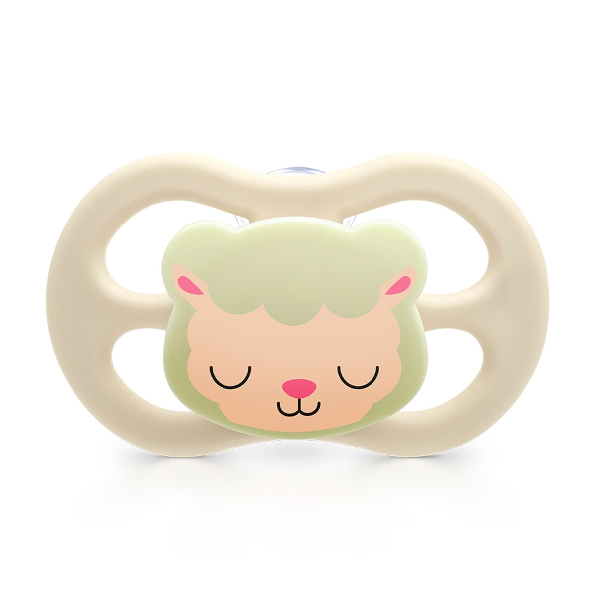 Chupete Glow Simétrica Silicona Neutral 0-6 Meses Talle 1 