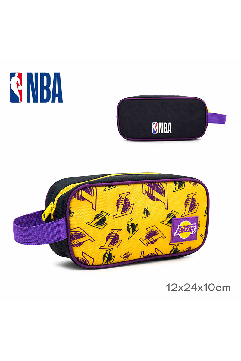 Cartuchera Los Angeles Lakers NBA Negro