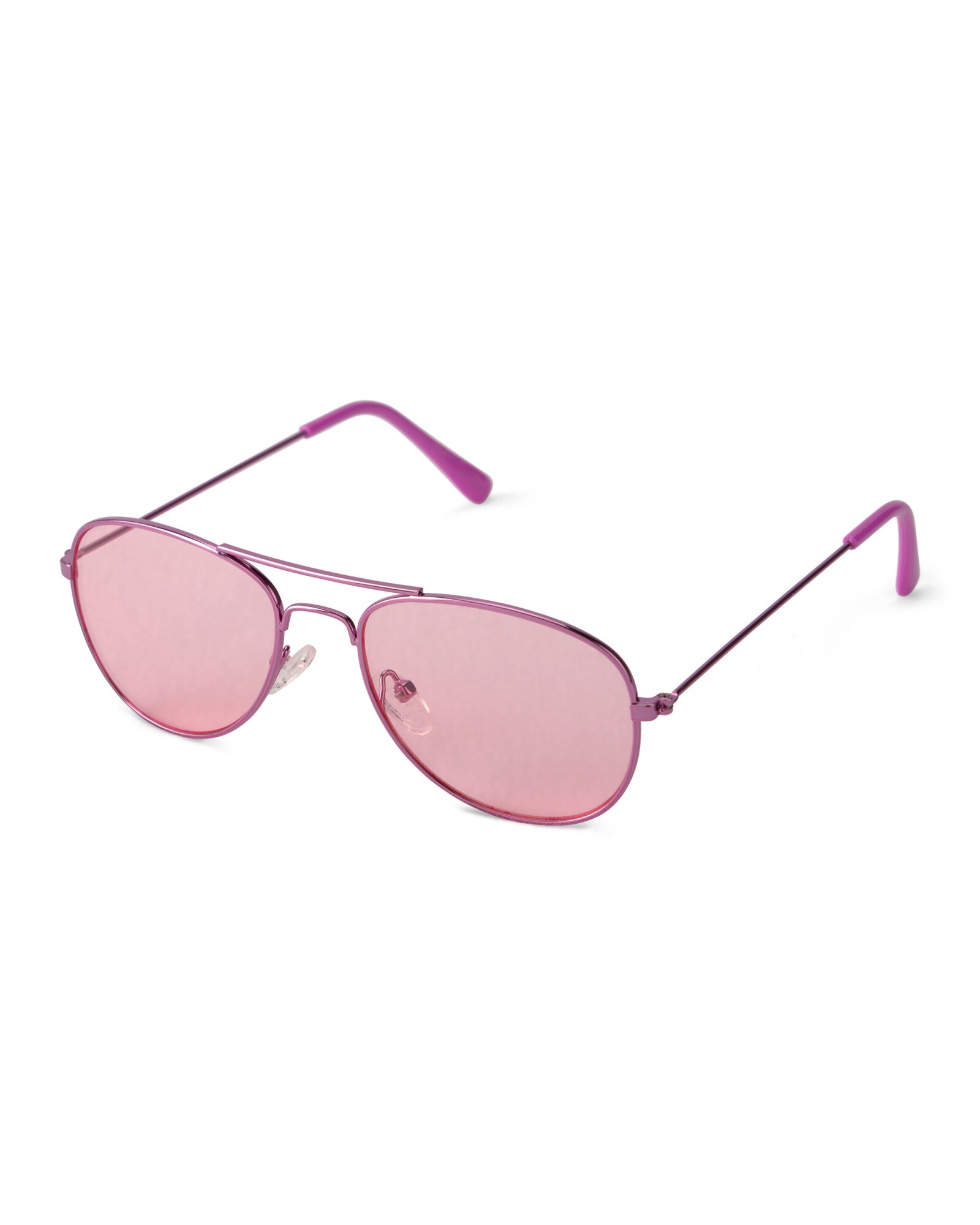 Lentes de sol aviador, protección 100% UVA-UVB, rosados Sin color