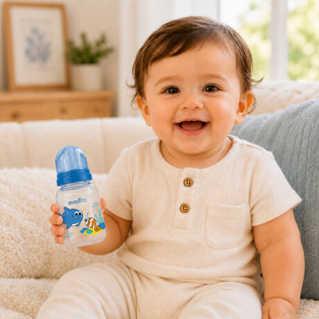 Mamadera Evenflo Acuario Bebés 0-3M 120Ml Tetina Flujo Lento Azul