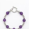 Pulsera bolitas - Plata 925 - Ágata violeta - PU3921 conpiedra