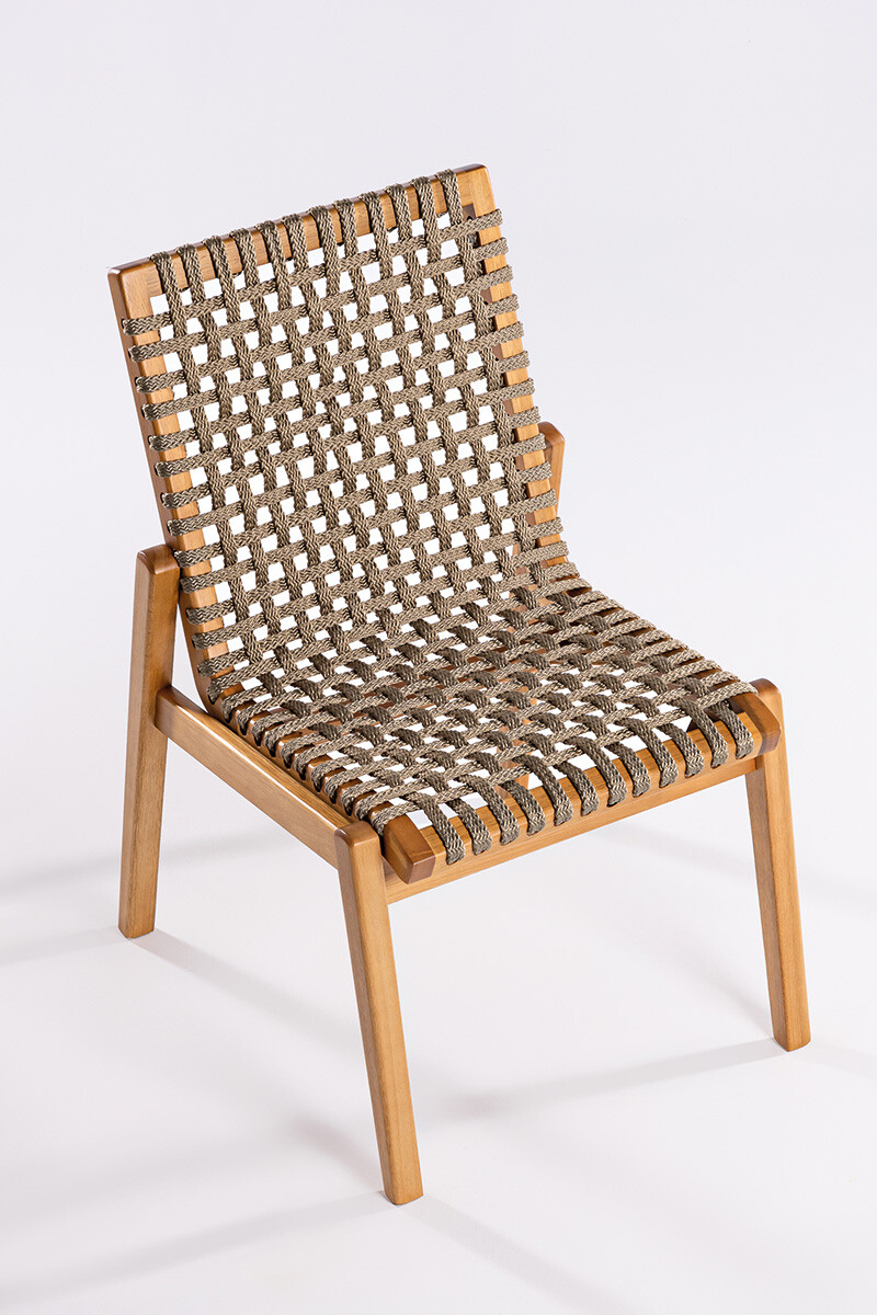 TRACO SILLA SILLA TRACO CUERDA RAMI 56x62x85CM JATOBA