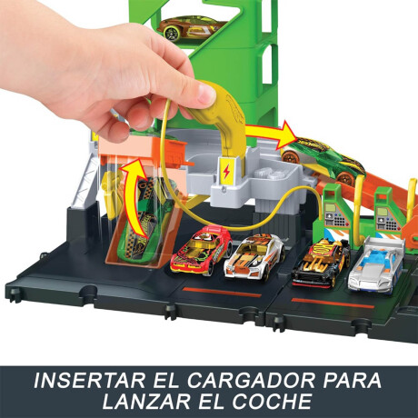 Pista Hot Wheels City Estación De Carga Eléctrica Pista Hot Wheels City Estación De Carga Eléctrica