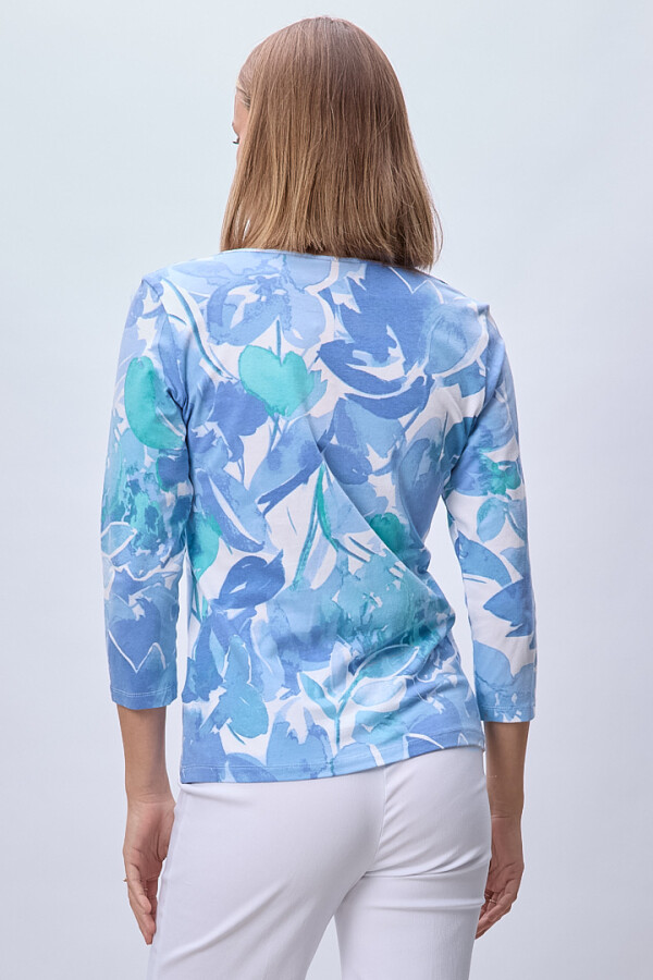 Blusa Algodon Print AZUL/MULTI