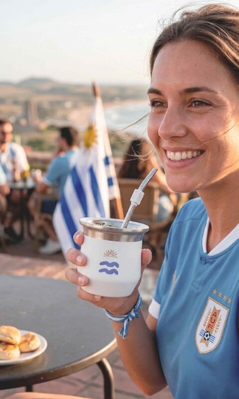 KIT MATERO TUNEZ URUGUAY BLANCO