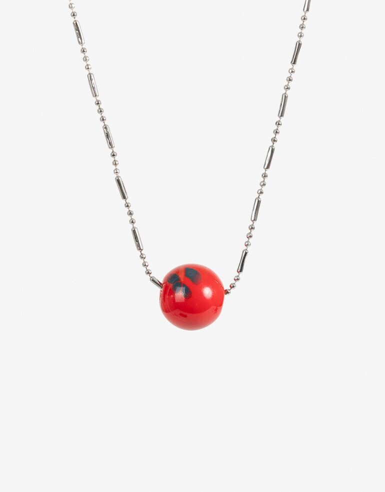 Cadena Corta con Dije Con Dijes Collar Con Dije Oriental - Plateado Rodio
