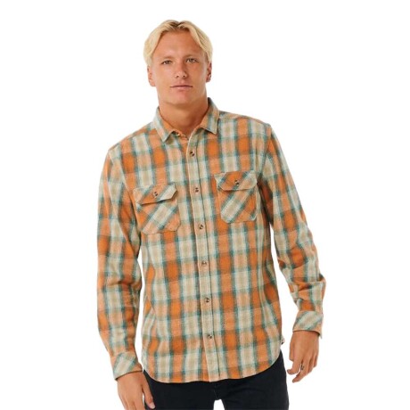 Camisa ML Rip Curl Swc Flannel Shirt Naranja