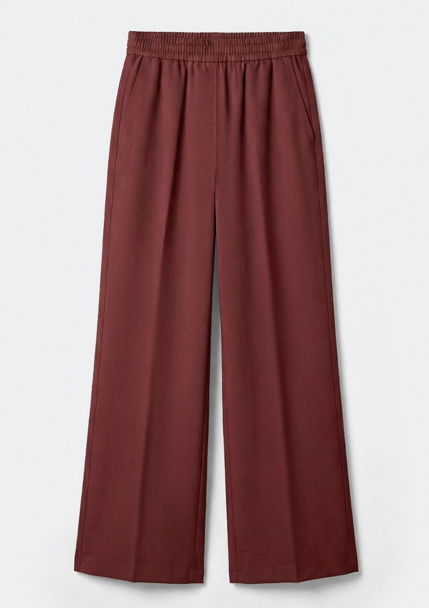 PANTALÓN TIRO MEDIO - BORDEAUX - ROJO 