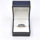 Anillo En Oro 18K Blanco Y Zafiros Carre Anillo En Oro 18K Blanco Y Zafiros Carre