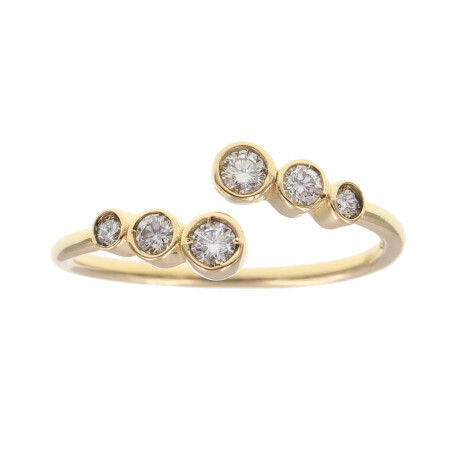 Anillo Ginette de oro amarillo 18k con brillantes. Anillo Ginette de oro amarillo 18k con brillantes.