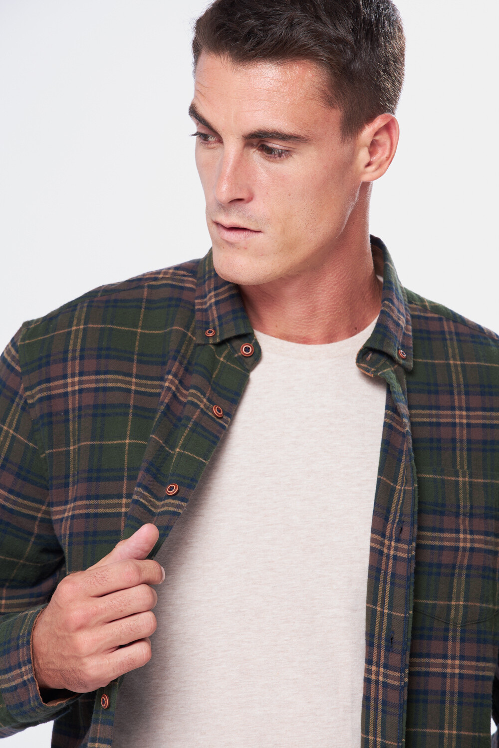 CAMISA LEÑADORA DE VIYELA Verde