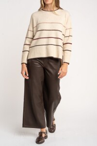 Sweater Rayado Bordeaux