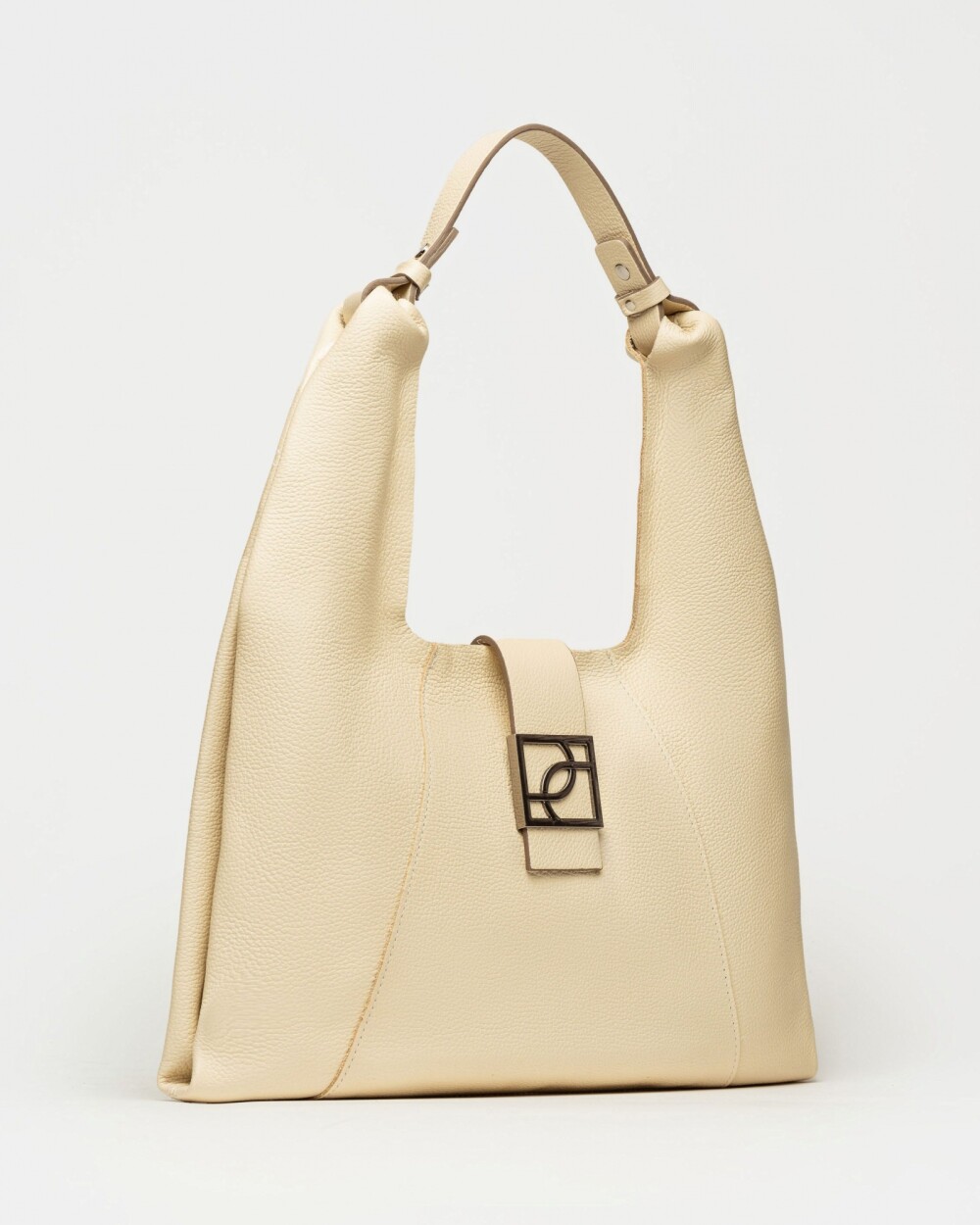 Bolso Signature en cuero graneado Natural